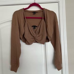 Cropped sweater and tank set - size s